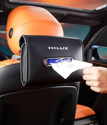 Hilux Dedicated Car Tissue Car Tissue New Hilux Custom Interior Stylish Tissue Visor Leather Easy Dedicated Car Convenient 1 Black Case, Holder,