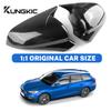 YJTX6 Rearview Mirror Cover For Seat Leon MK4 2020 2021-2023 2024 Cupra Formentor 2022-2024 Carbon Fiber ABS Glossy Black Mirror Cap