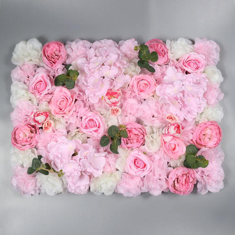 Simulated Rose Plant Silk Rose Flowers Wall Panel 3D Artificial Flower Background Wall Home Decor Wedding Party Bridal Shower