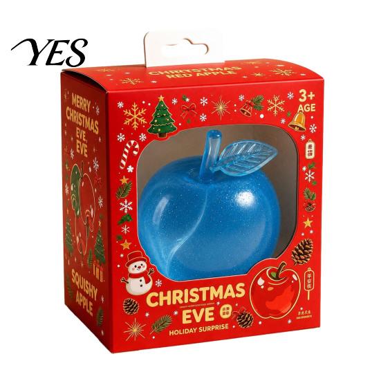 Office Stress Reliever Fruit Squeeze Sensory Toy, Christmas Shaped Soft Slow Rise Fidget Fun Desk Decoration Cute Novelty Relief Toy for Adults
