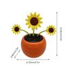 Solarbetriebene tanzende Sonnenblumenblume Solar-Ornament Schüttelkopf Auto Armaturenbrett Auto Büro Haus Dekoration Zubehör