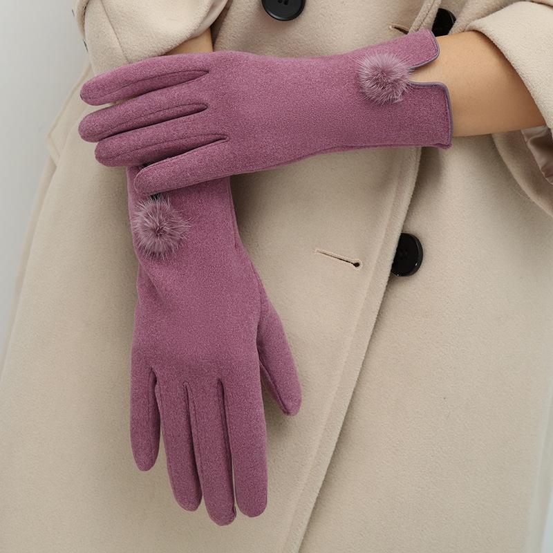 Women's Winter Fingerless Velvet Gloves - Warm, Cute Korean Style for Skiing, Riding, Driving