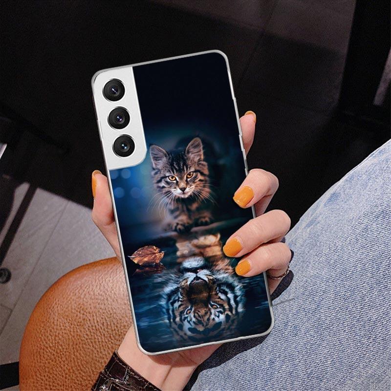 

Cool Animal Big Cat Tiger Phone Case For Samsung Galaxy S24 S25 Edge S26 Ultra S23 S22 S21 Plus S20 FE + Personalized Print Cove Samsung S24 FE