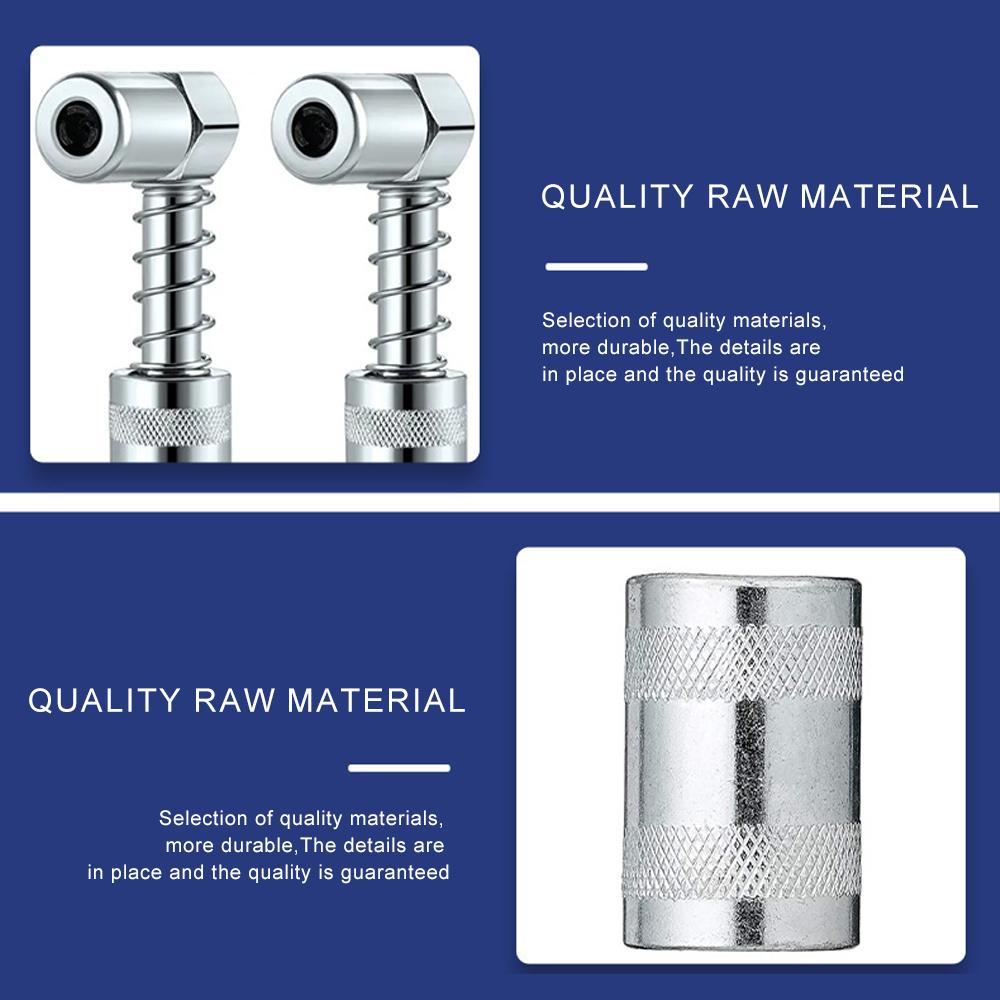 90 Degree Grease Coupler Grease Fitting Tool Coupler Adapter Fitting Tool Grease Nozzle Grease Gun Lubrication Oil Pump Tool