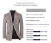 2024 Men's Slim Fit Plaid Jacket Suit - Korean Style, Casual Spring/Autumnwear