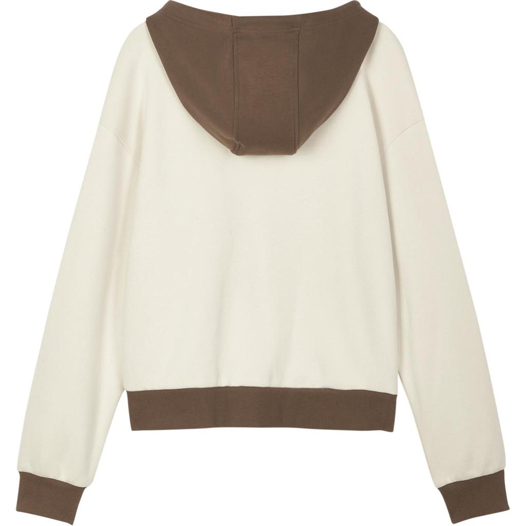 Skechers Letter And Number Hooded Long Sleeve American Sweatshirt Women Sweatshirt Off-White L424W064-021J