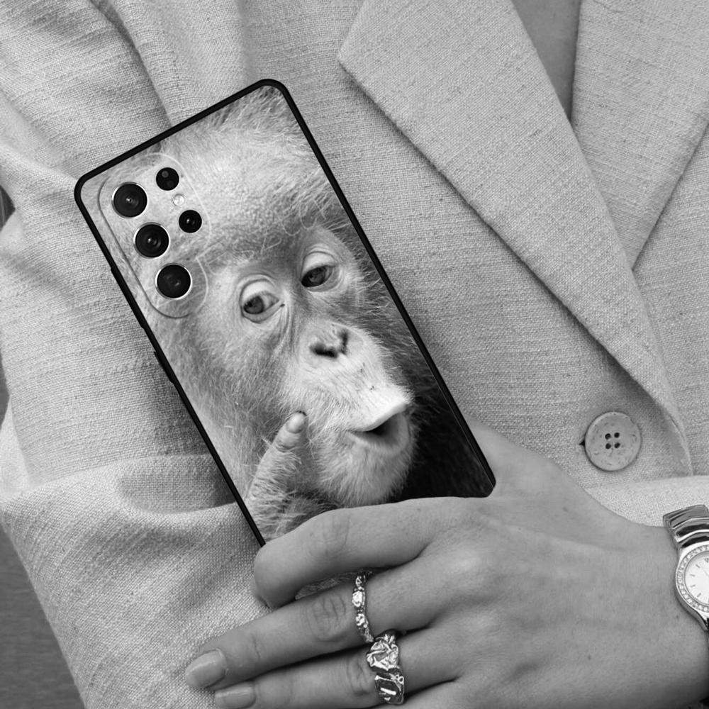 CUTE ORANGUTAN monkey BABY 2 Cell Phone Case for Samsung Galaxy S26 Ultra S25 S24 S23 S22 S21 S20 Note10 Cover