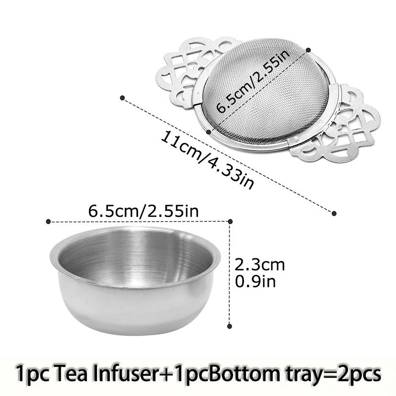 Patterned Ear Handles Environmentally Friendly Stainless Steel Durable Fine Filter Family Tea Strainer Filter
