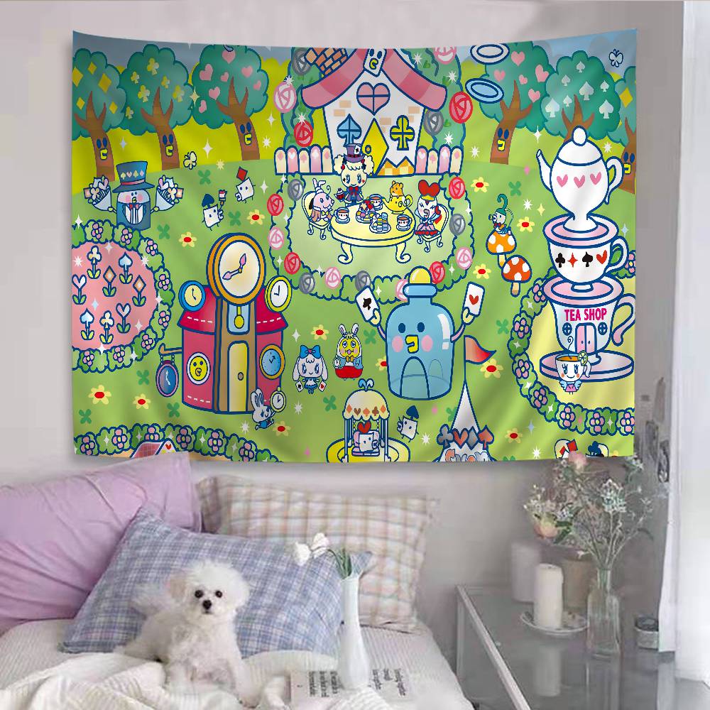 Classic TTamagotchi Cut Friend Game Hanging Bohemian Tapestry Hanging Tarot Hippie Wall Rugs Dorm Japanese Tapestry
