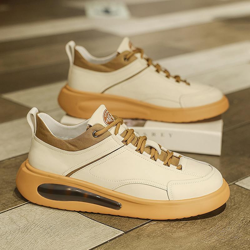 Genuine Leather Mens Sneakers Fashion Running Shoes Comfort Casual Shoes New Arrival Sports Footwear Versatile Treking Trainers