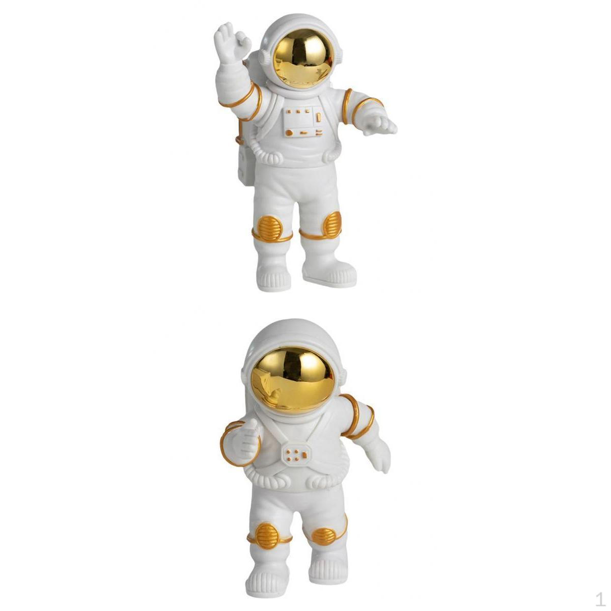 

Смола Фигурки Астронавтов Скульптура Космонавт Миниатюры Золотой Стоящий+Смола
