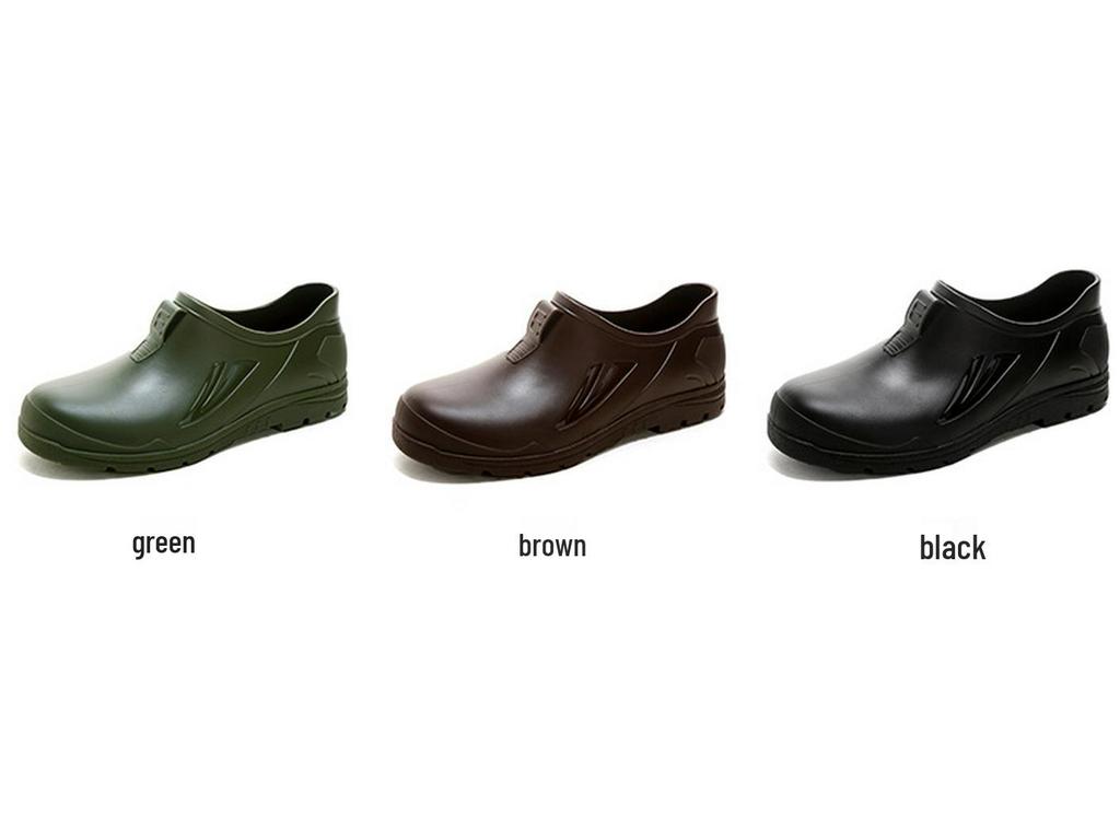 Unisex Koreaanse Stijl Waterdichte Antislip Korte Regenlaarzen - Modieuze Rubberen Schoenen voor Elk Seizoen met Lage Schacht
