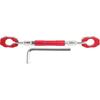 Lenker-Balance-Stange, Fydun 22mm Universeller Motorradlenker Quer Verstellbar Verstärken Balancehebel CNC-Aluminiumlegierung (rot)