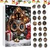 Animal Ornament Advent 2D Acrylic 24 Days Christmas Tree Hole Countdown Calendar Holiday Animal Pendant for Kids Boys Girls