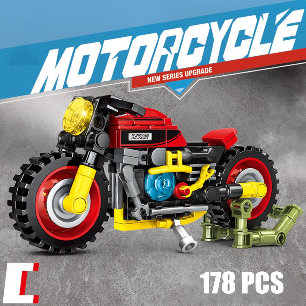Motorcycle Building Blocks Puzzle Assembled Model Compatible with Brand Small Particle Toys for Children Adults Birthday Gifts