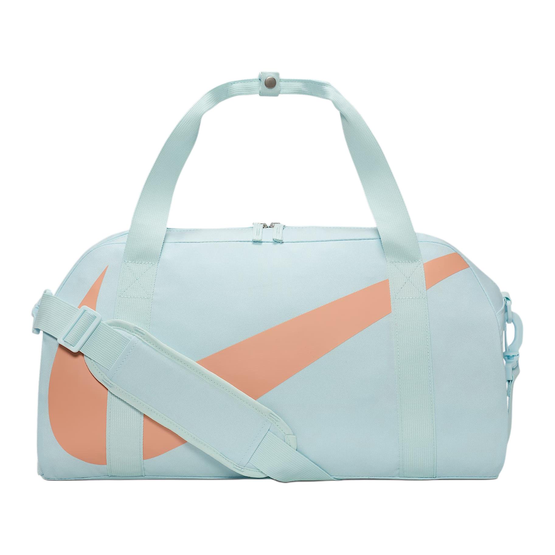 

Nike Logo Zipper Closure Polyester Gym Bag Unisex Gym Bag Light-Blue DR6100-474 Light Blue