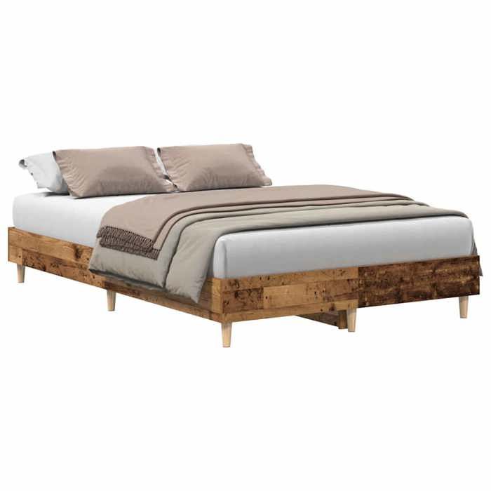 VidaXL Bed Frames Without Mattress Old Wood 120x200 Cm Engineered Wood, Bedroom Furniture, Bed Base, Double Bed, 861037