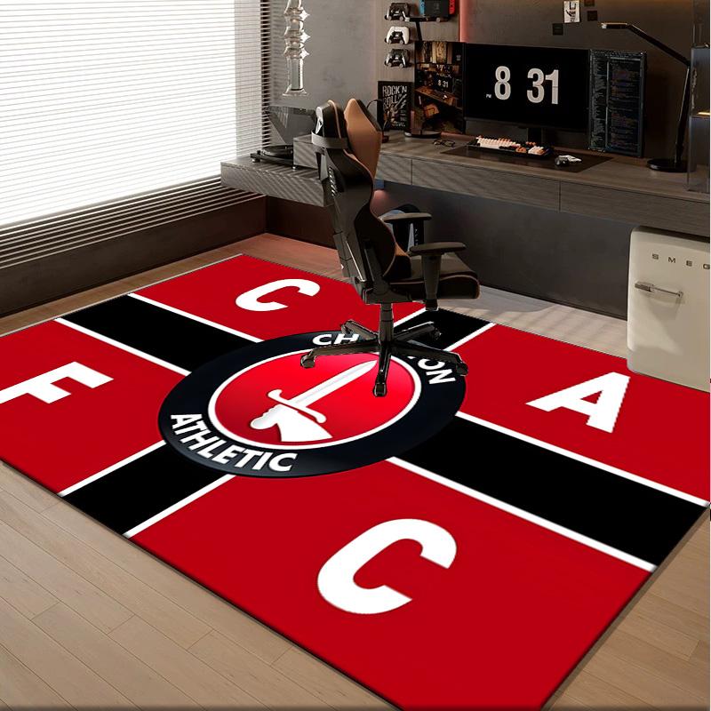 1PC rug Charlton FC Crest Carpet, Chair Rug,Area Rug for Office Bedroom living rooms bedroom, Doormat decor Christmas fan gifts