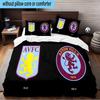 Aston Villa Fc Crest 3PCS Print Bedding Set, Includes A Duvet Cover and Two Pillowcases for Bedroom, Dormitory, Suitable for All Seasons