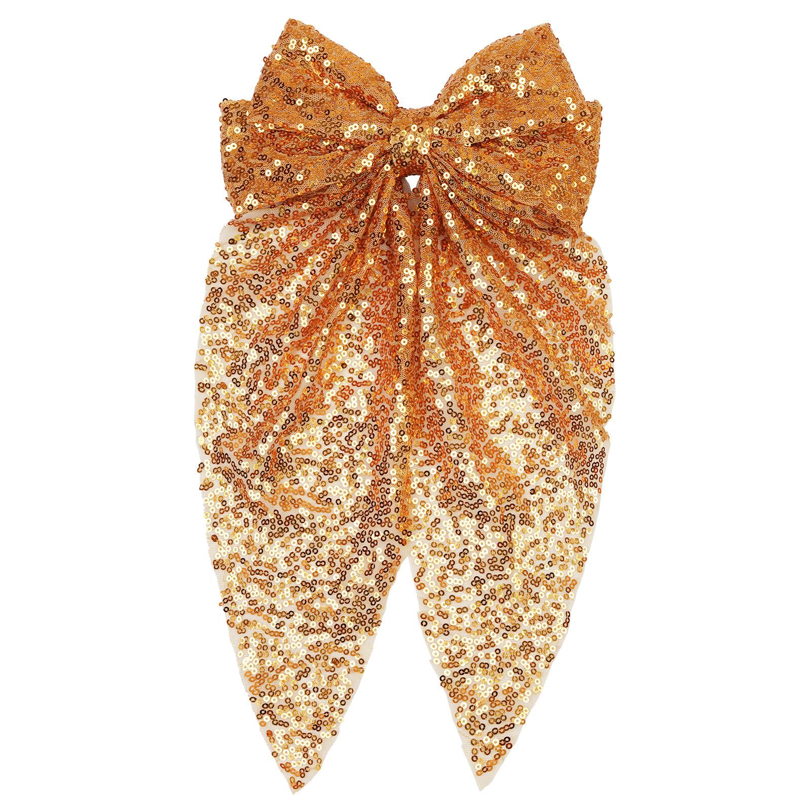 

Заколки для волос с блестками и пайетками, большие заколки-банты для девочек, детские модные аксессуары для волос, заколки для затылка One Size