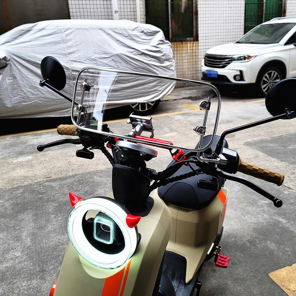 Clear Windshield Windscreen Wind Splitter Wind Deflector for Motorcycles Electric Scooter Modification