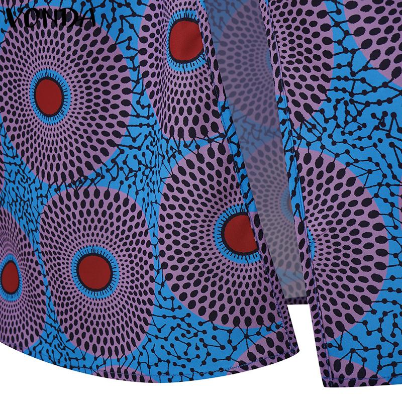 VONDA Women One Shoulder Dress Summer Strapless Floral Print Casual Splits Maxi Dress