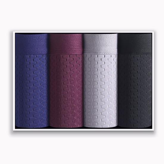 1/4 ks Pánské boxerky s vypouklým pouzdrem Tenké bezešvé duté síťované spodní prádlo se středním pasem a vysokou elasticitou v jednobarevném provedení odvádějící vlhkost Denní sportovní spodní prádlo