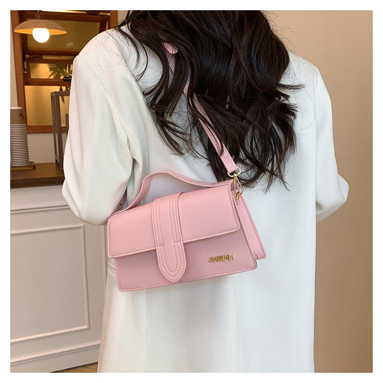 Borsa a Spalla Minimalista in Ecopelle Quadrata alla Moda Borsa a Tracolla per Donna