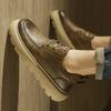 Shoes autumn retro platform heightening shoes British style light business casual leather shoes