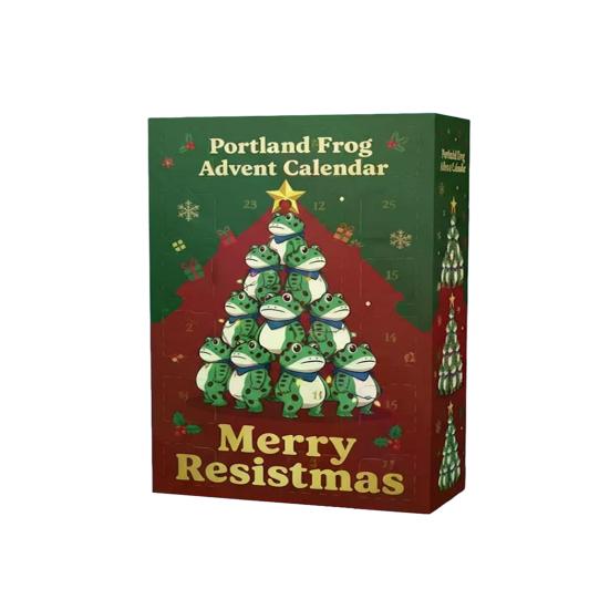 24-Day Countdown Advent Calendar Merry Christmas Frog Advent Calendar Festive Atmosphere Enhancer Seasonal Home Decor