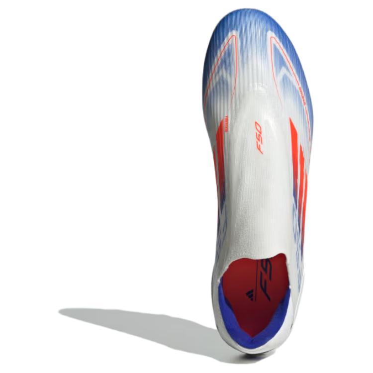 Adidas Adizero F50 League Laceless FG MG Advancement Pack Unisex Sneakers Hvit Skyhvit Solar-Rød IE0606