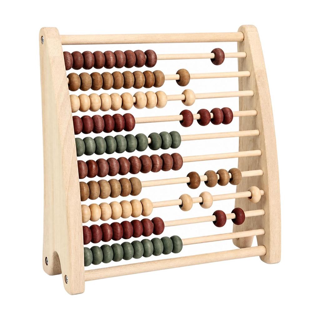 Freestanding Abacus with Wooden Beads Smooth Edges Sturdy RekenrekStyle Counting Tool