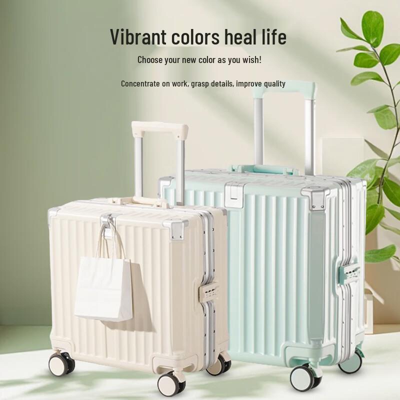 Ruizhi Durable Aluminum Frame Spinner Luggage 18 inches