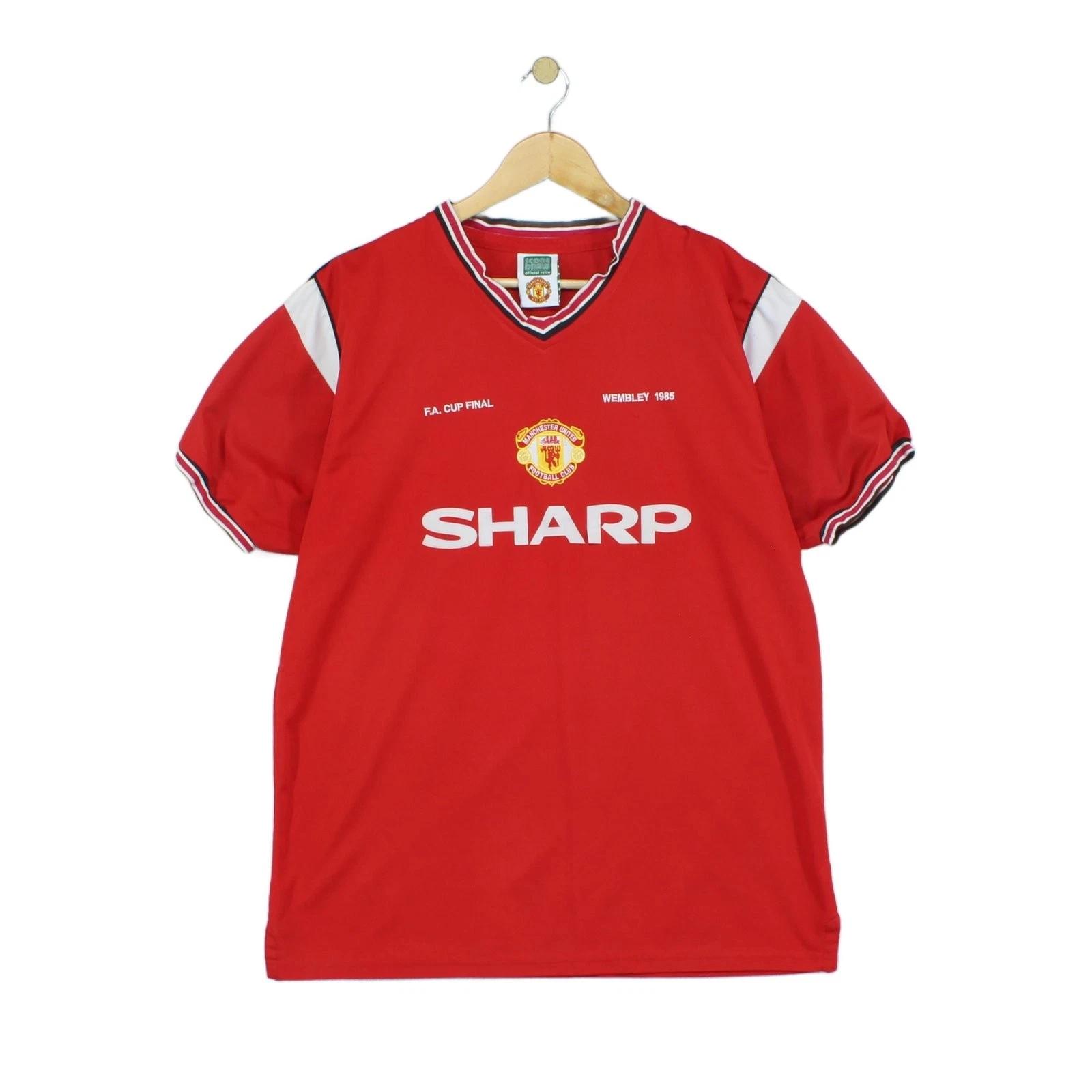 Manchester United Football Shirt Mens Size L Red Retro Remake 3XL