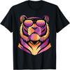 Tiger Pop Art Porträt Sonnenbrille Vintage Tiger Liebhaber T-Shirt