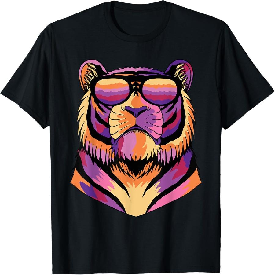 

Tiger Pop Art Portrait Sunglasses Vintage Tiger Lovers T-Shirt XXXXXL чорний