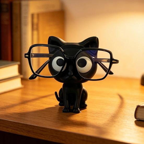 Büroschreibtisch Brillenständer 3D-gedruckter Katzenbrillengestell-Erhöhung Display-Ständer, Brillenhalter Tischdekoration Organizer, Aufbewahrungsregal für