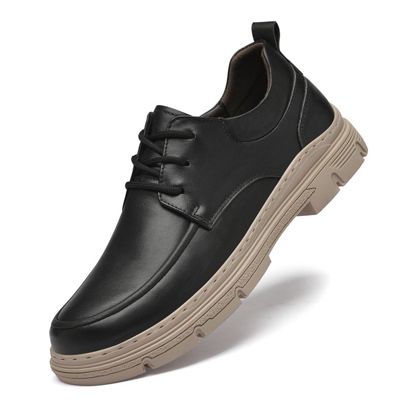 

2024 Новые туфли для вождения, дышащие мужские туфли на плоской подошве, натуральная кожа, оксфорды, мужская обувь для активного отдыха, модные деловые туфли на плоской подошве со шнуровкой 45 чёрный