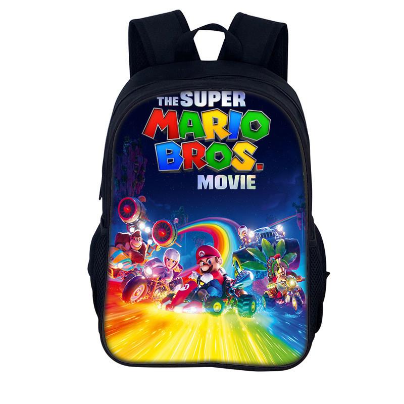 Super Mario Bros Backpack For Kids With Breathable Nylon Material For School Use