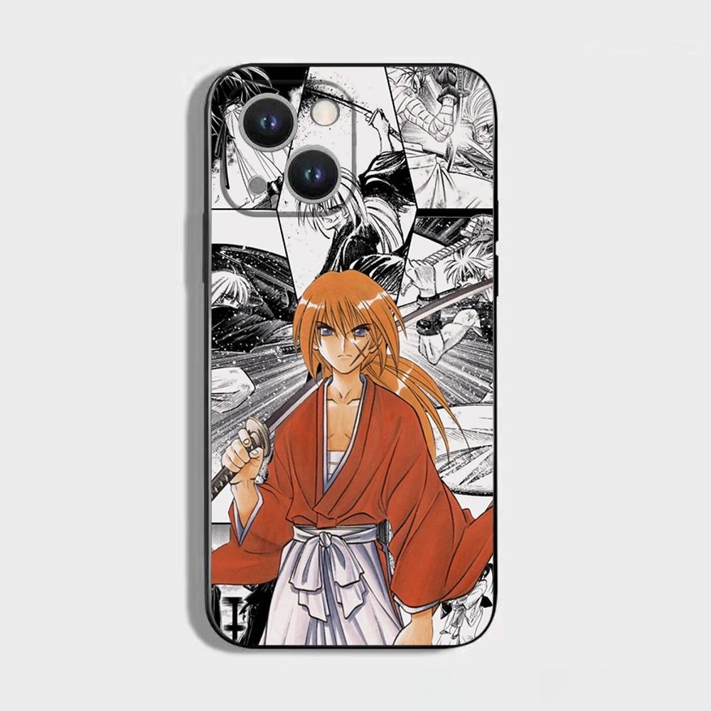 Cool Comics R_Rurouni Kenshin Phone Case For iPhone 16,15,14,13,12,11 Plus,Pro Max,XS,X,XR,SE,Mini,8,7,Soft Silicone Black Cover