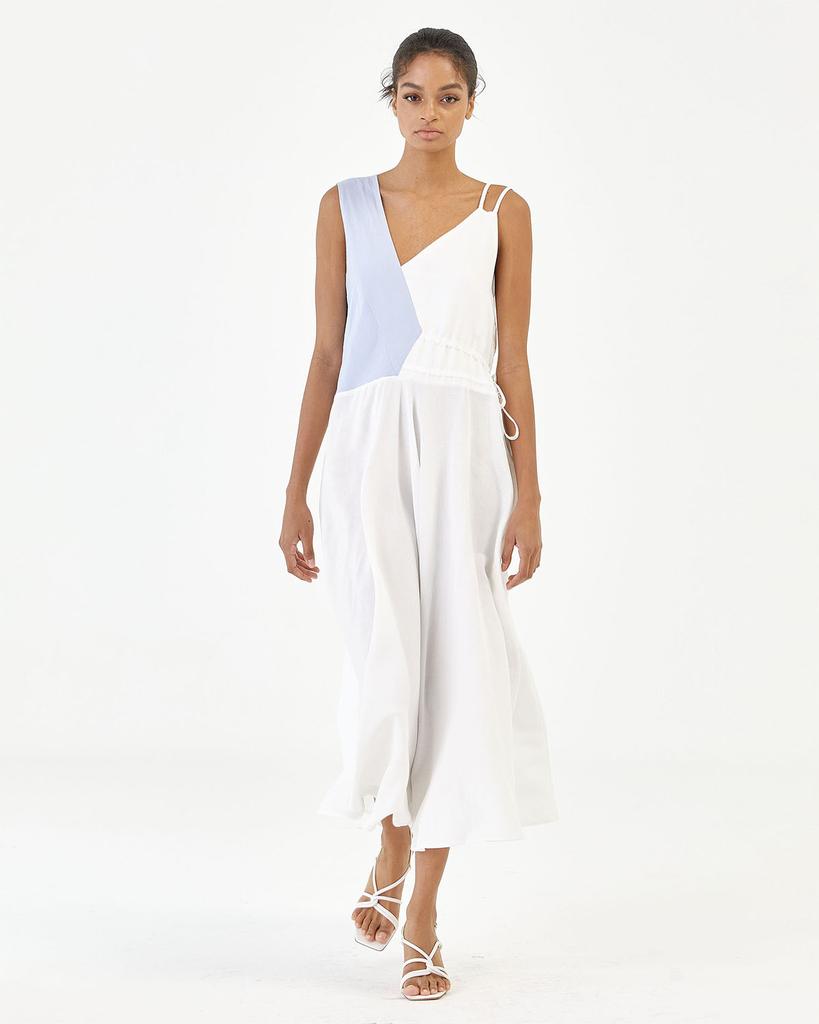 SALON DE SEOUL Color Blocking String Dress - White