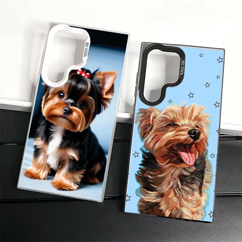 Yorkshire Terrier Dog Soft Phone Case for Samsung Galaxy S24 S25 FE S26 Edge S23 Ultra S22 Plus S21 + Shockproof Cover Back Shel