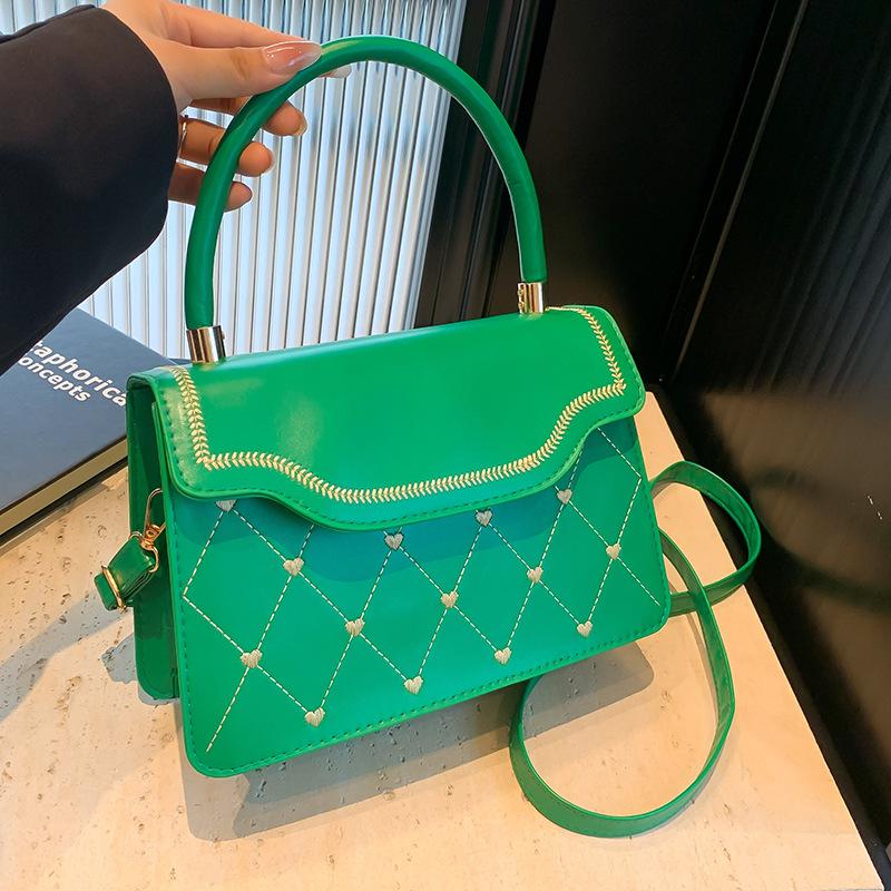 High end Textured Bag for Women New Trendy Crossbody Bag for Women Ins Diamond Embroidered Thread Single Shoulder Handbag for Women