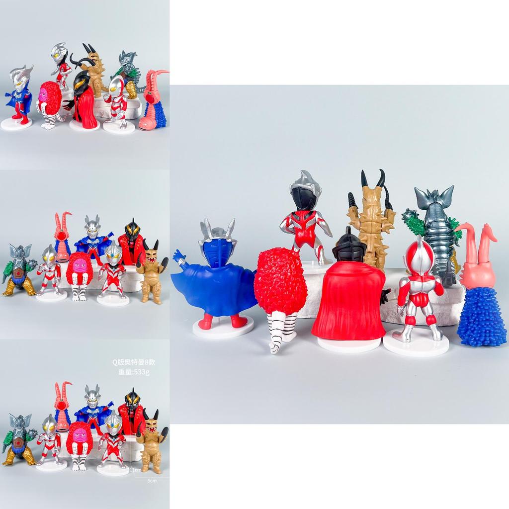 Ultraman And Monster Pvc Action Figures Set With Articulated Joints For Collectors