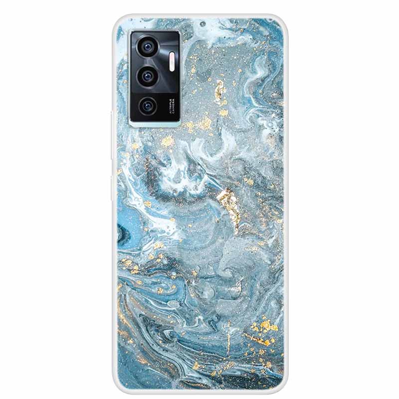 For vivo V23e V21E 5G 4G Cases Transparent Marble Soft TPU Silicone Back Covers for Vivo V21 5G Cases Clear Bumper for vivoV21