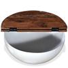  Coffee Tables, 2 Pcs, Reclaimed Wood, White, Bowl Shape