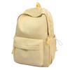 Girls' Solid Color Backpack Junior High School Students Lightweight Schoolbag Large Capacity Backpack