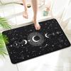 Black and White Boho Gothic Moon Doormat Home Decor Carpet for Living Room Kitchen Hallway Balcony Rugs Bathroom Anti-slip Mat