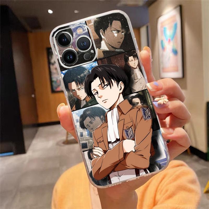 Phone Case For iphone 17 Pro Max Air 16 15 14 13 Pro Max 15 16 Pro 15Plus Levi Ackerman Shingeki no Kyojin Anime