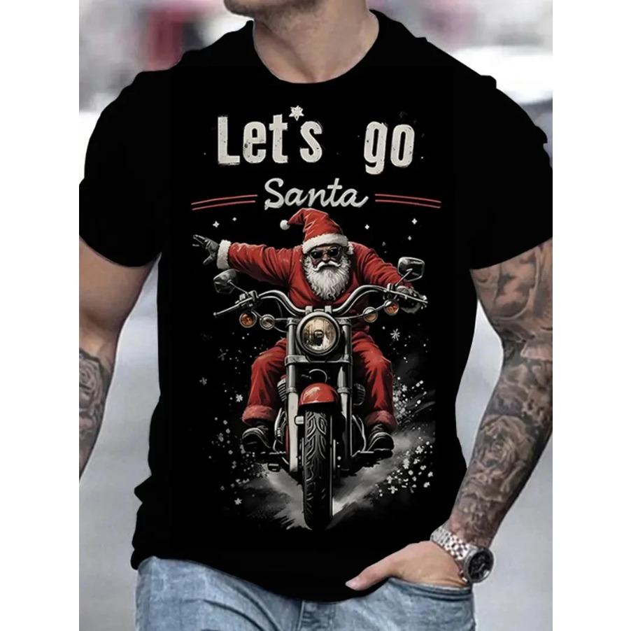 2026 Merry Christmas Santa Claus 3D Print Men Anime T Shirt Fashion Casual Manga Short Sleeve Xmsa Children Unisex Tee Y2k Tops
